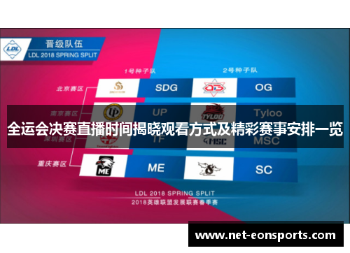 全运会决赛直播时间揭晓观看方式及精彩赛事安排一览